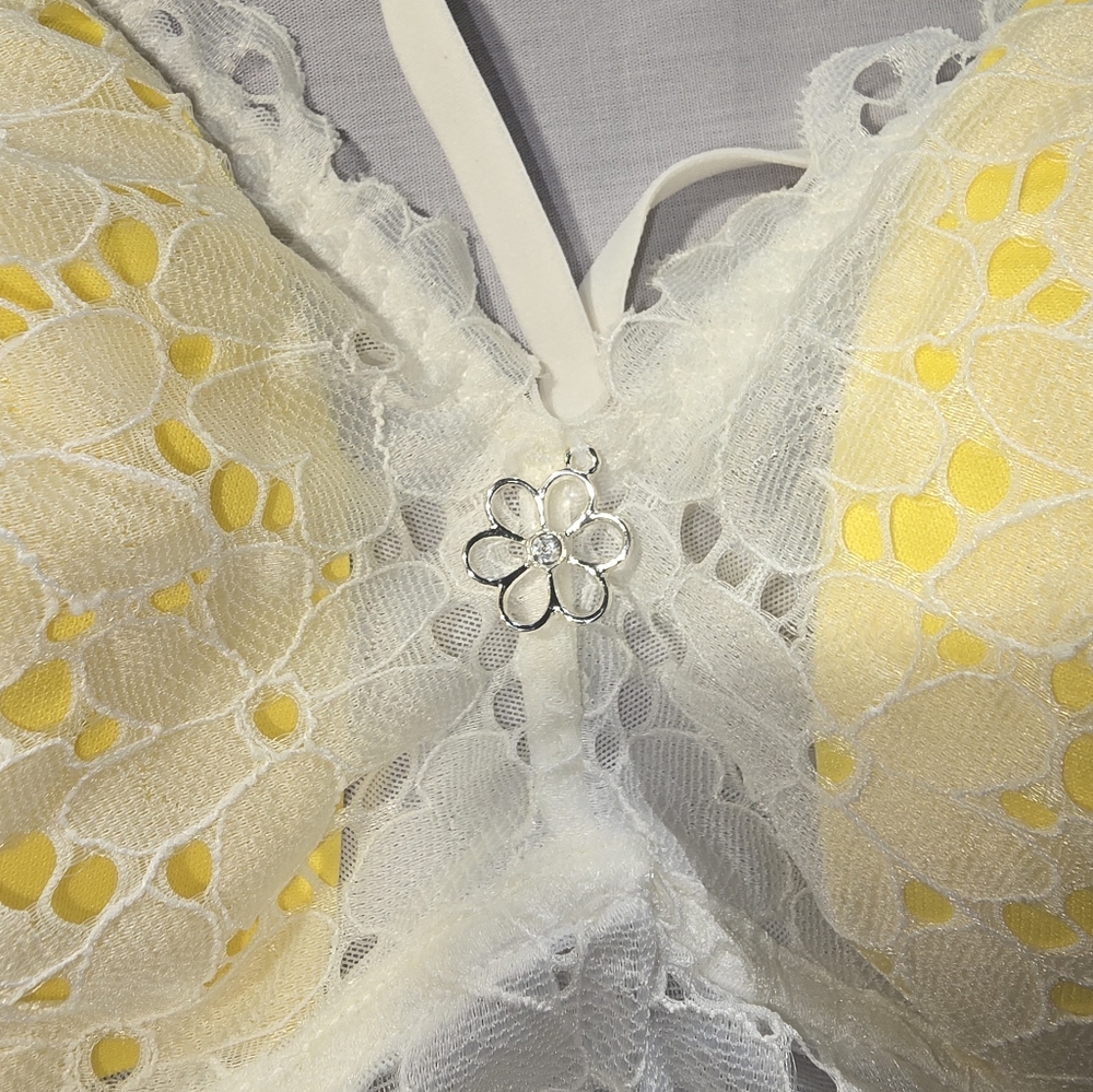 NWT - PARFAIT - Pearl White - Mia Daisy Wire-Free Longline Bralette - Picture 8 of 9